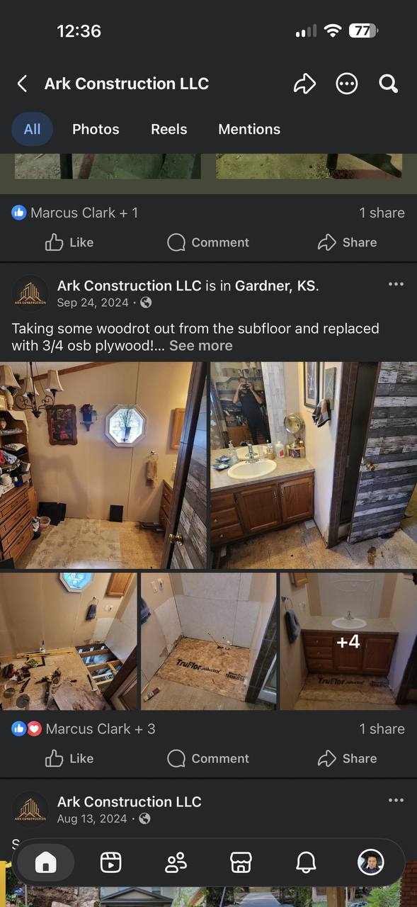 Concrete and exterior construction work